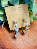 Large Diamond & Gold Hoops