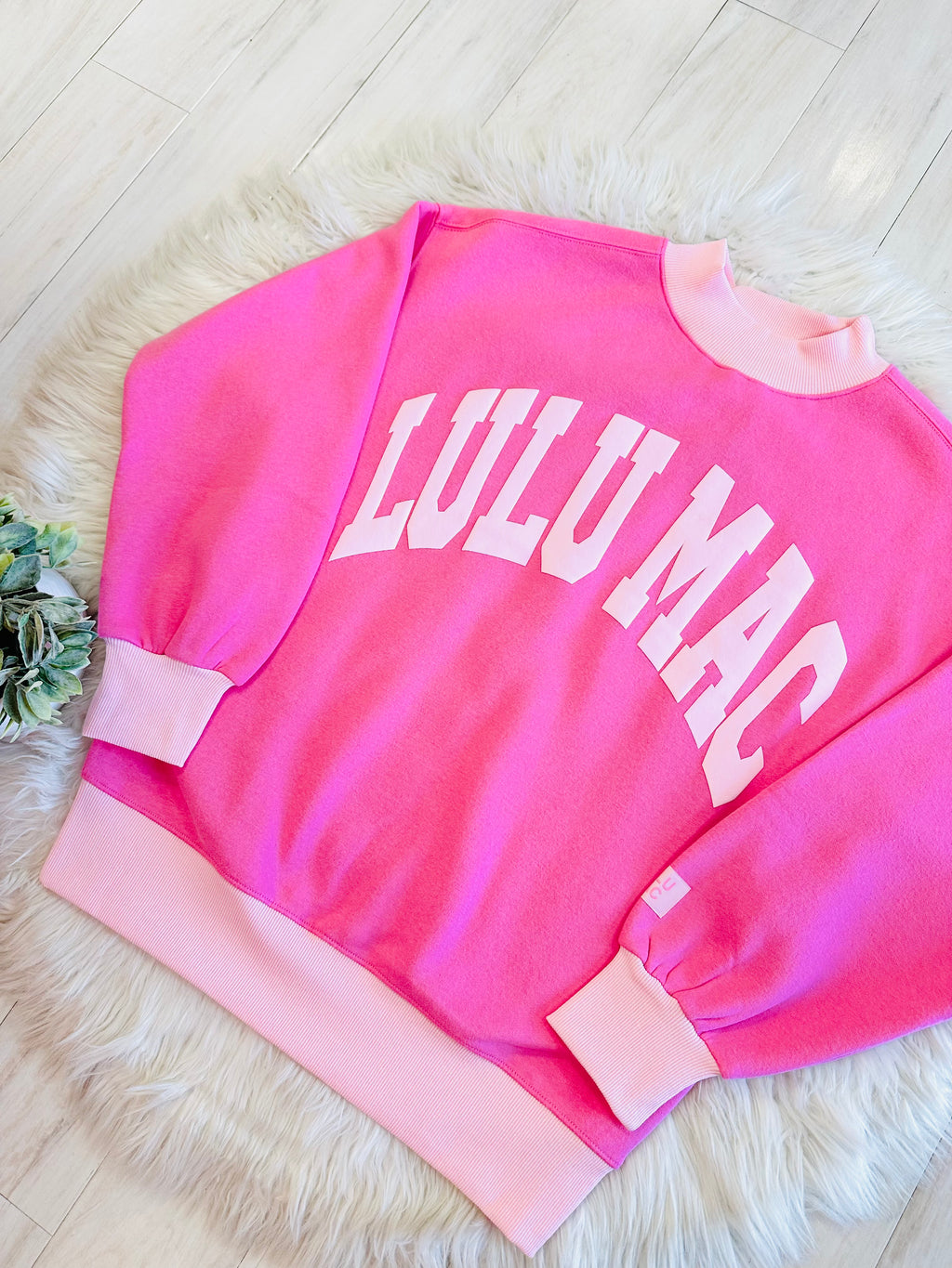 Women’s Lulu Mac Bubblegum Pink Crewneck Top- Oversized