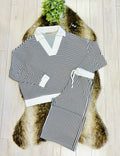 Women’s Zenana White & Black Long Sleeve Set