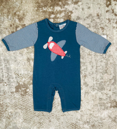 Little Pilot Boys Romper - Mini Mee Boutique