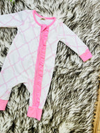Girl’s Pink Bow Zipper Sleeper