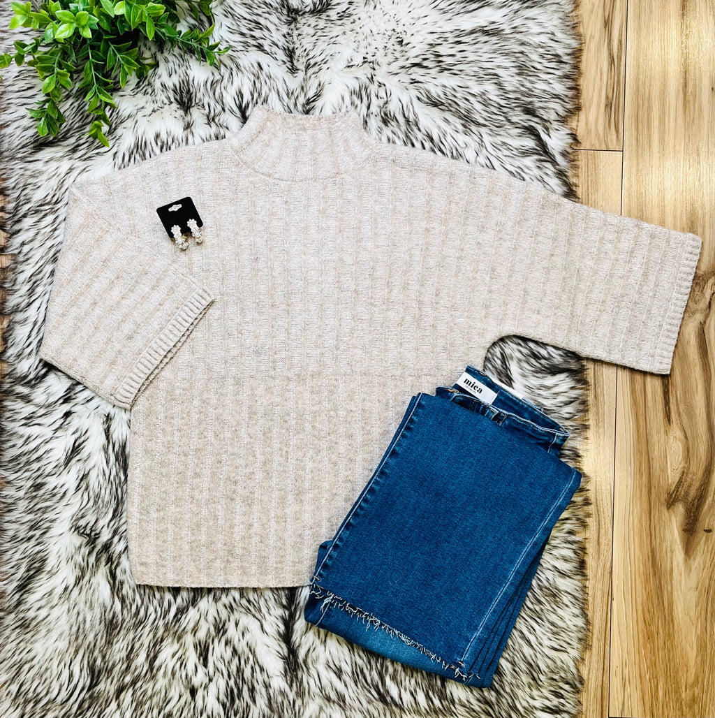 Women’s Very J Taupe Sweater Top