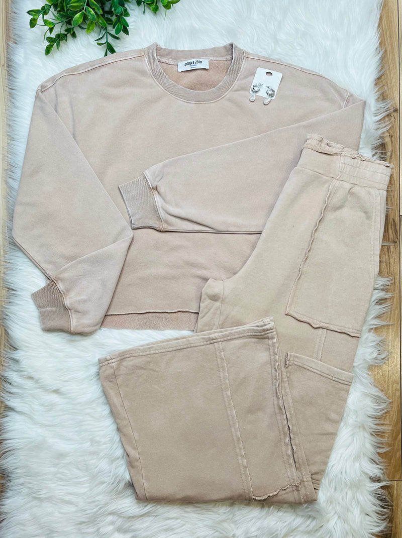 Womens Taupe Pant Set