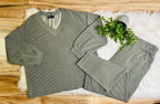 Women’s Evermmee Curvy Olive Ribbed Set