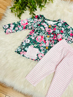 Girl’s Green & Pink Mixed Print Outfit