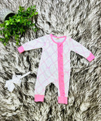 Girl’s Pink Bow Zipper Sleeper