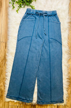 Women’s Evermmee Deep Blue Drawstring Pants- True to Size
