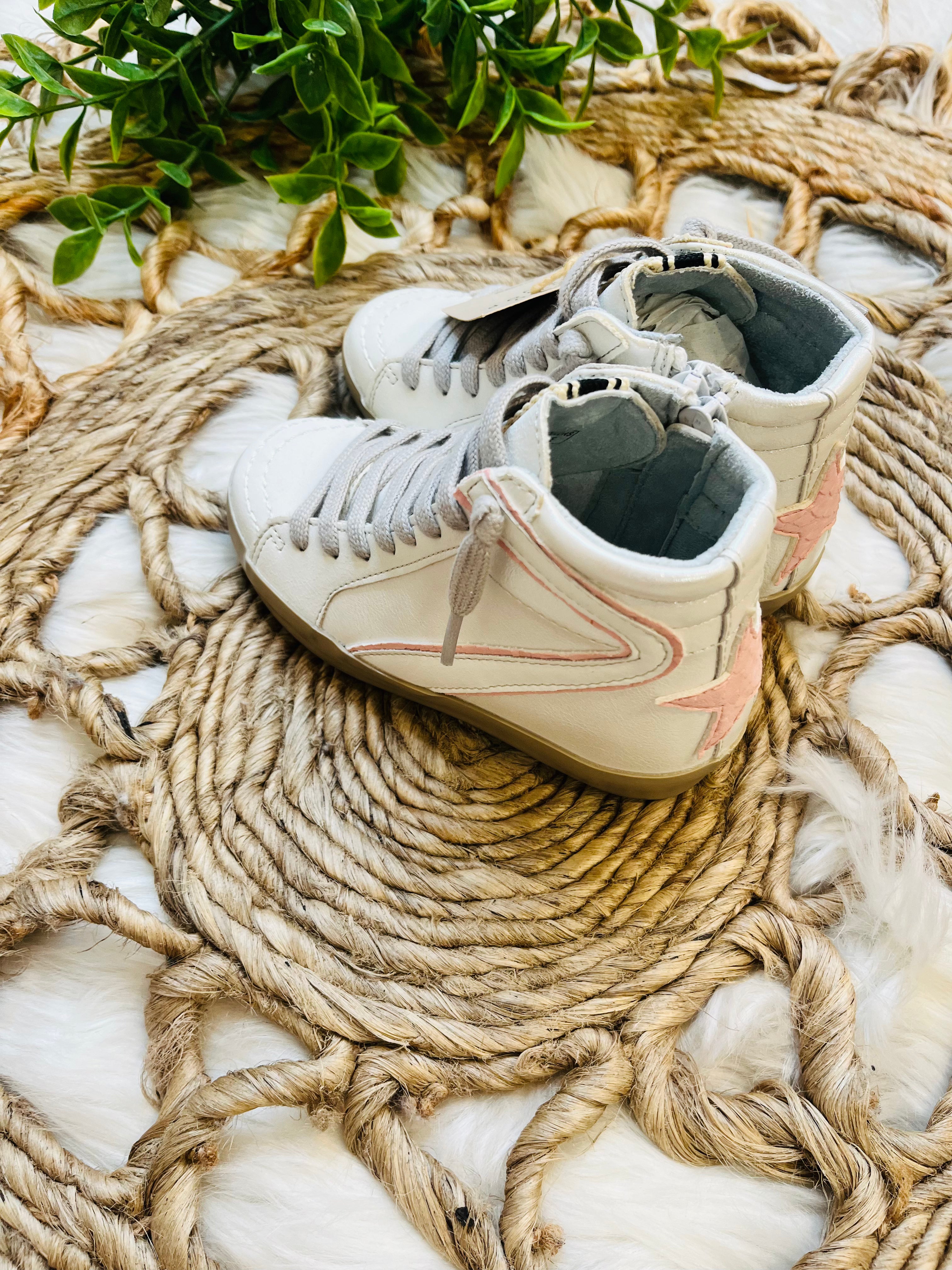 Girl’s Toddler Metallic white Shu Shop Shoes