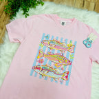 Women’s Pink Rainbow Fish Tee