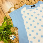 Women’s Evermmee Blue and White Polka Dot Pant Set