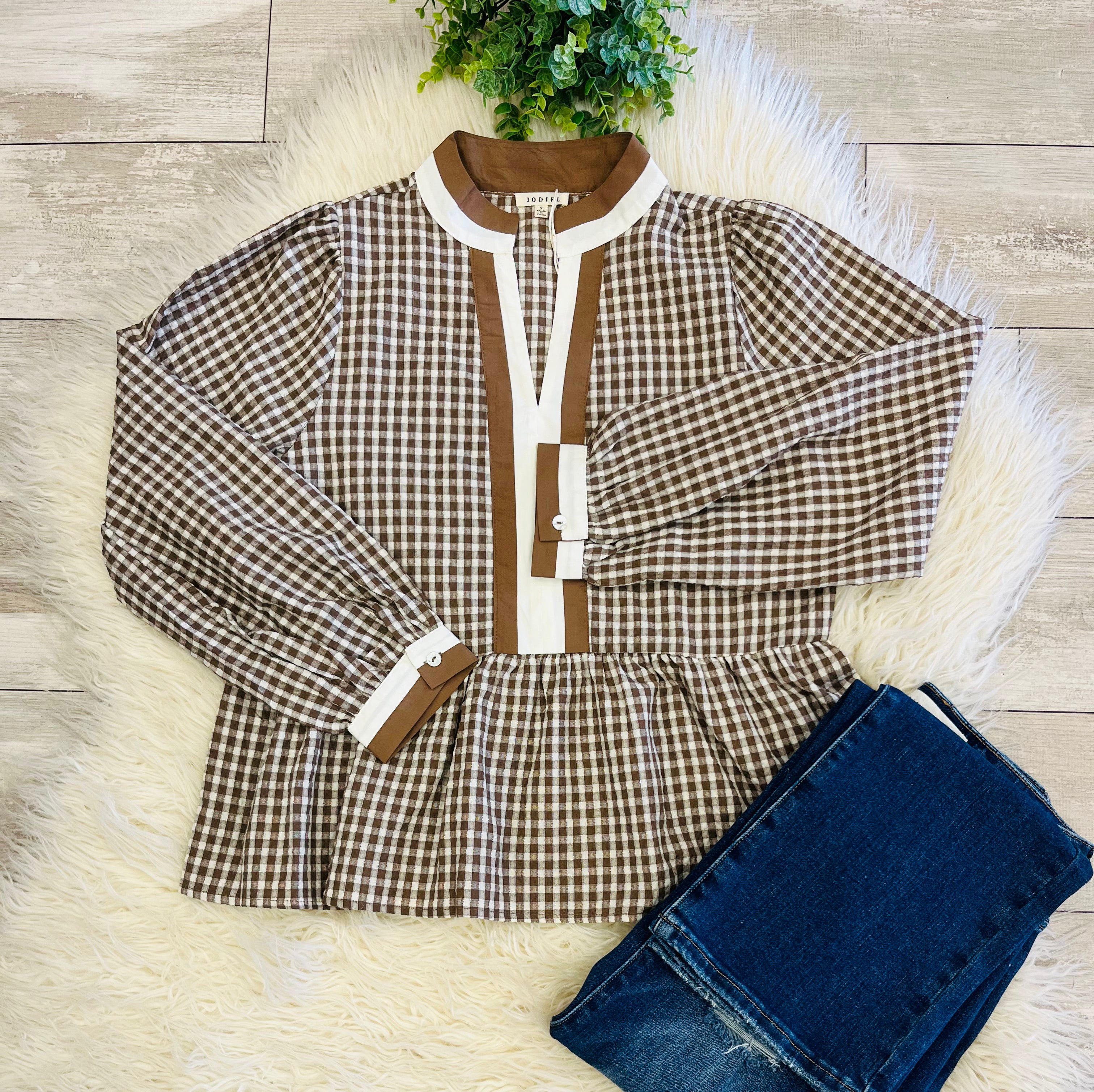 Women’s Jodifl Gingham check Top - True to size
