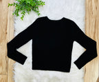 Women’s Love Tree Black Gold Button Up Sweater Top- True to Size
