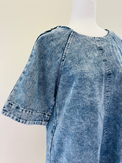 Swing Hem Denim Dress with Pockets