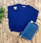 Women’s Zenana Navy Sweater Vest Top