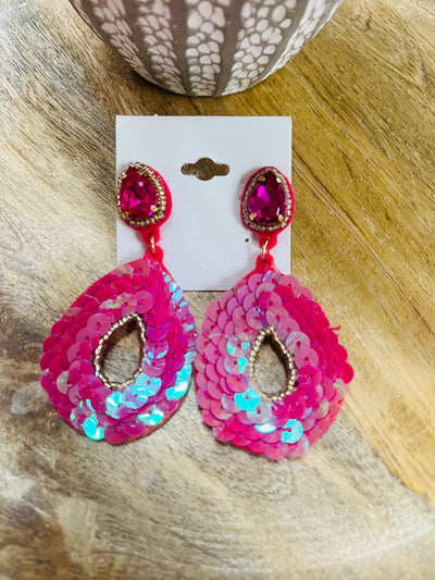 Rhinestone Teardrop Sparkle Earrings