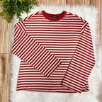 Women’s Burgundy Stripe Short Set