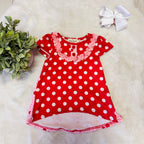 Girls Polka Dot Cherries Hi-Low Top Set