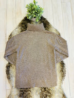 Women’s Evermmee Tan Turtle Neck Sweater Top- True to Size