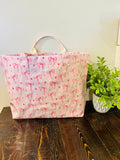 Women’s Pink Bow Vinyl Tote Bag