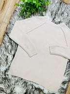 Women’s Zenana Sand Beige Exposed Seam Sweater Top- True to size