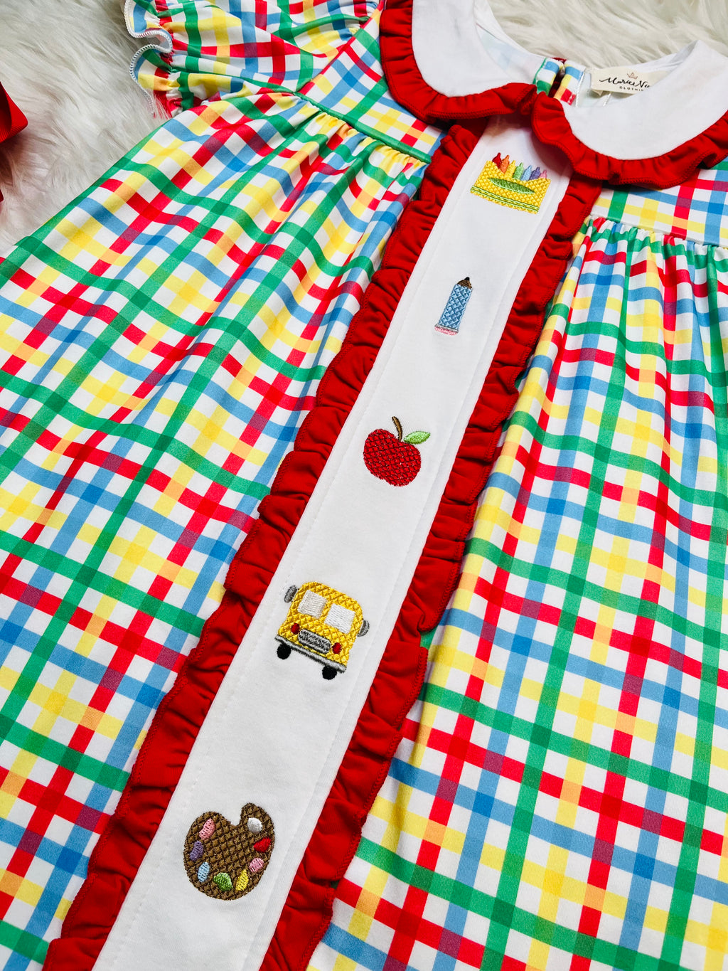 Girl’s School Embroidered Dress