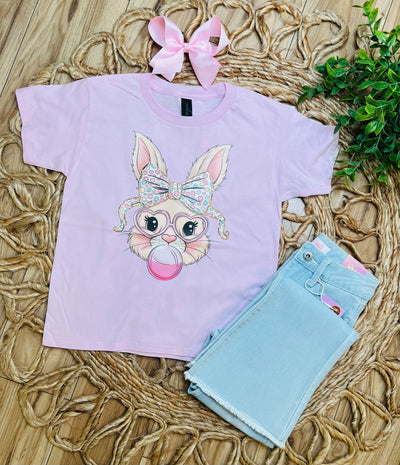 Girl’s Gildan Easter bunny tee - Mini Mee Boutique