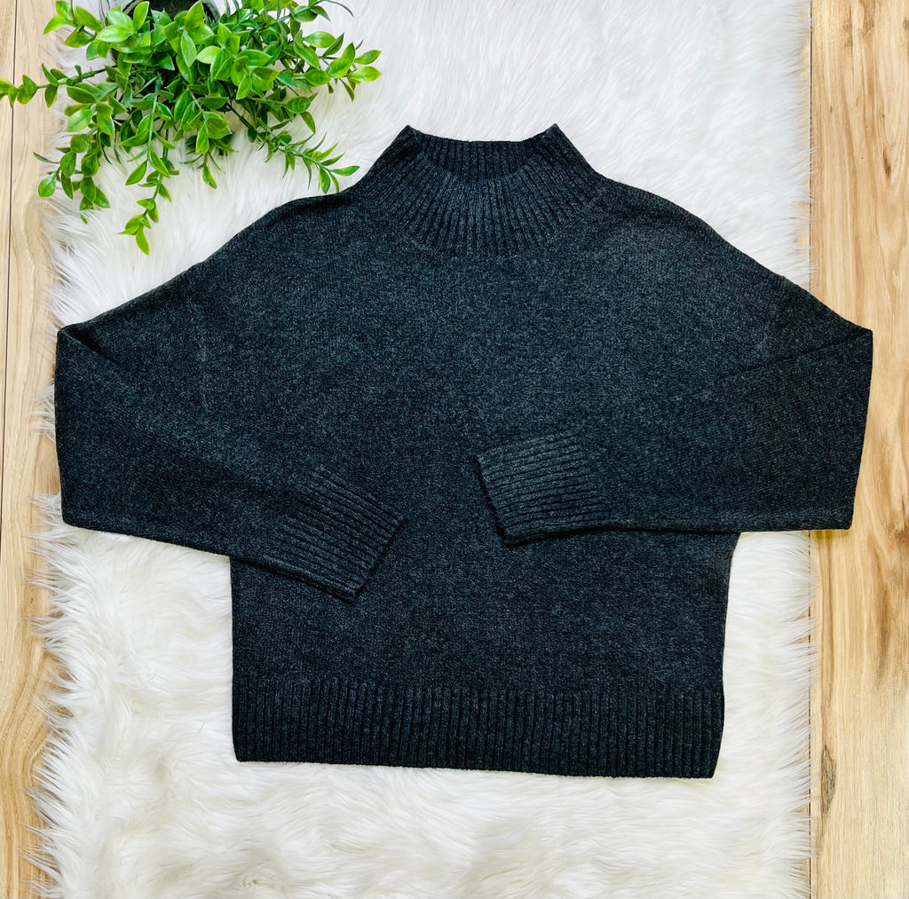 Women’s Love Tree Charcoal Sweater Top- True to Size