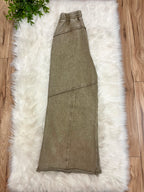 Women’s Zenana Mocha Brown Wide Leg Acid Wash Pants- Oversized