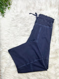 Women’s Zenana Exposed Seam Navy Drawstring Pants- True to Size