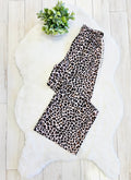 Women’s Cheetah Print Wide-Leg Side Stripe Pants