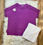 Women’s Zenana Plum Ribbed Top