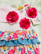 Girls Haute Baby Bandera Blossom Gown and Headband Set