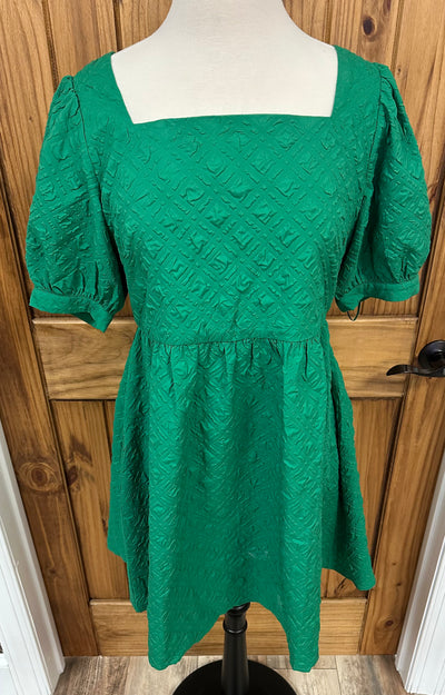 Women’s green detailed dress - Mini Mee Boutique