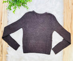 Women’s Love Tree Brown Gold Button Up Sweater Top- True to Size