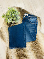 Women’s Risen Dark Wash High Rise Straight Jeans #20087