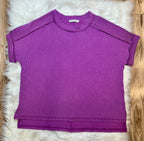 Women’s Zenana Plum Ribbed Top