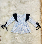 Girl’s Periwinkle and Navy Outfit Set