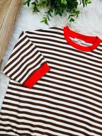 Women’s Blu Pepper Brown Stripe Top