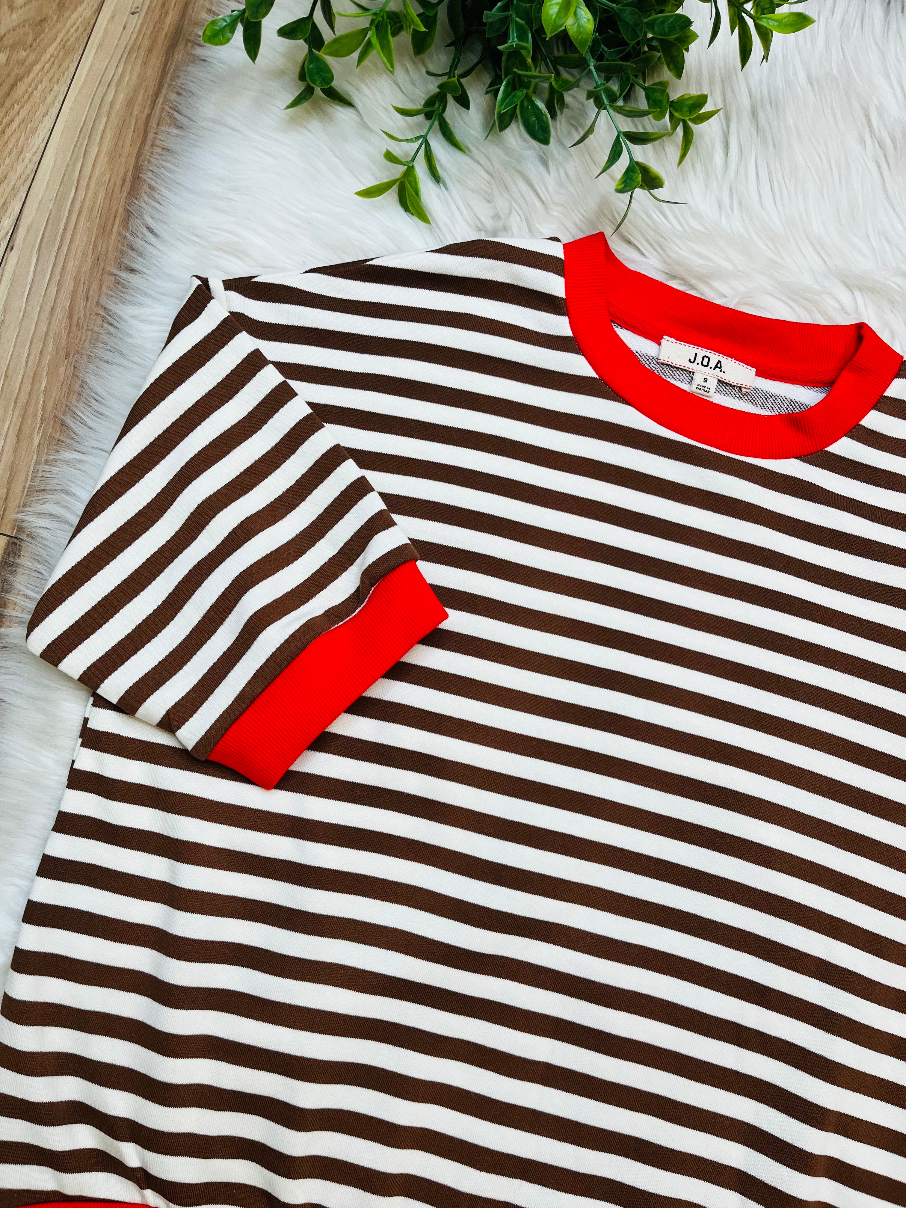 Women’s Blu Pepper Brown Stripe Top