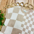 Women’s Very J Checkered Knit Sweater Top