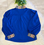 Women’s Jodifl Royal Blue puff sleeve top - true to size