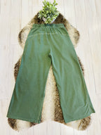 Women’s Light Olive Wide Leg Crop/Petite Pants by Zenana- True to Size