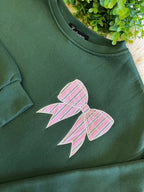 Women’s Evermmee Pink & Green Bow Sweatshirt - True to Size