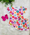Girl’s Bright Floral Short Set