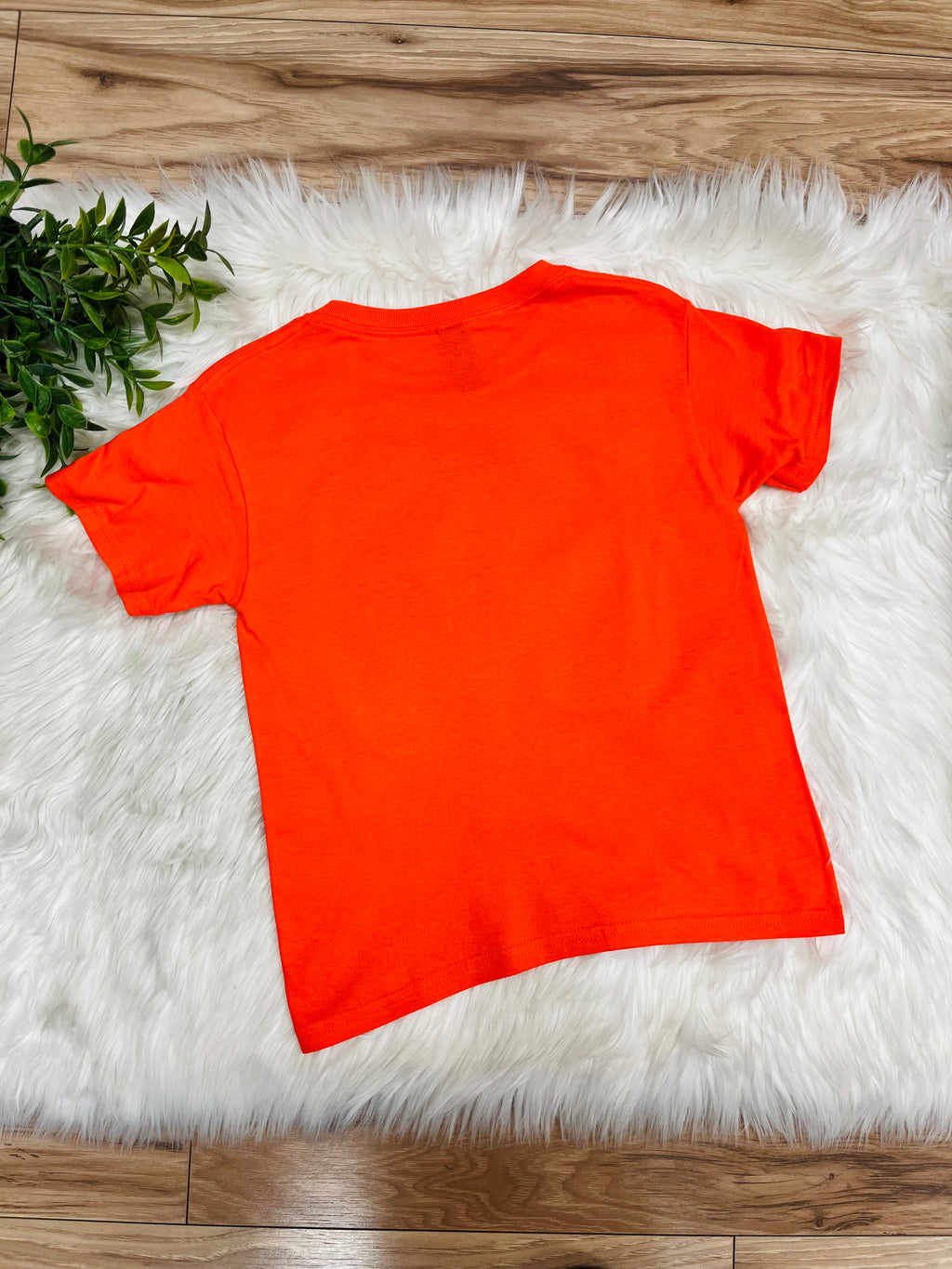 Girl’s Orange BOO Striped Halloween Tee