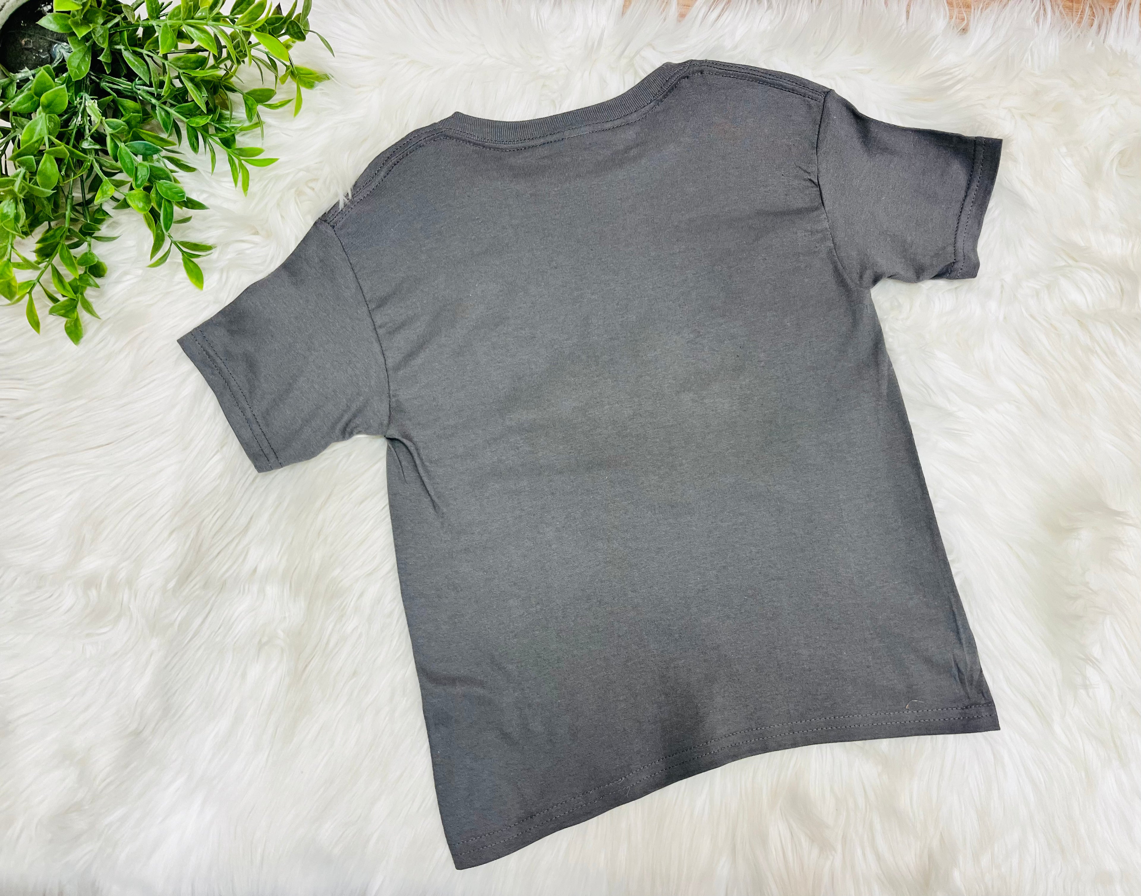 Girls Charcoal Grey Kentucky Mixed Pink Print Tee