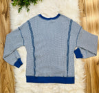 Women’s Evermmee Royal Blue Reverse Stitch Top