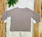Women’s Zenana Mocha Striped Ribbed Pant Set