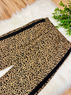 Women’s Anniewear Cheetah Print Pants with Black Stripe Detail- True to Size