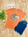 Women’s Comfort Colors Orange Mixed Print Pumpkin Tee
